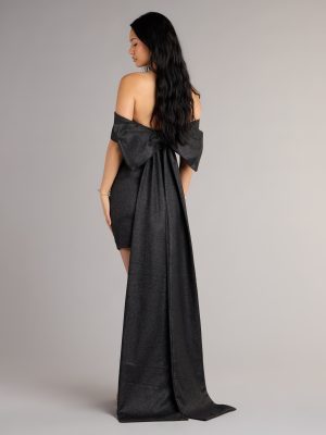 Lucinda Glitter Bow Mini Dress