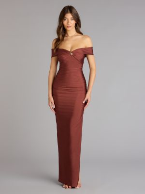 Silvia Off-The-Shoulder Formal Dress
