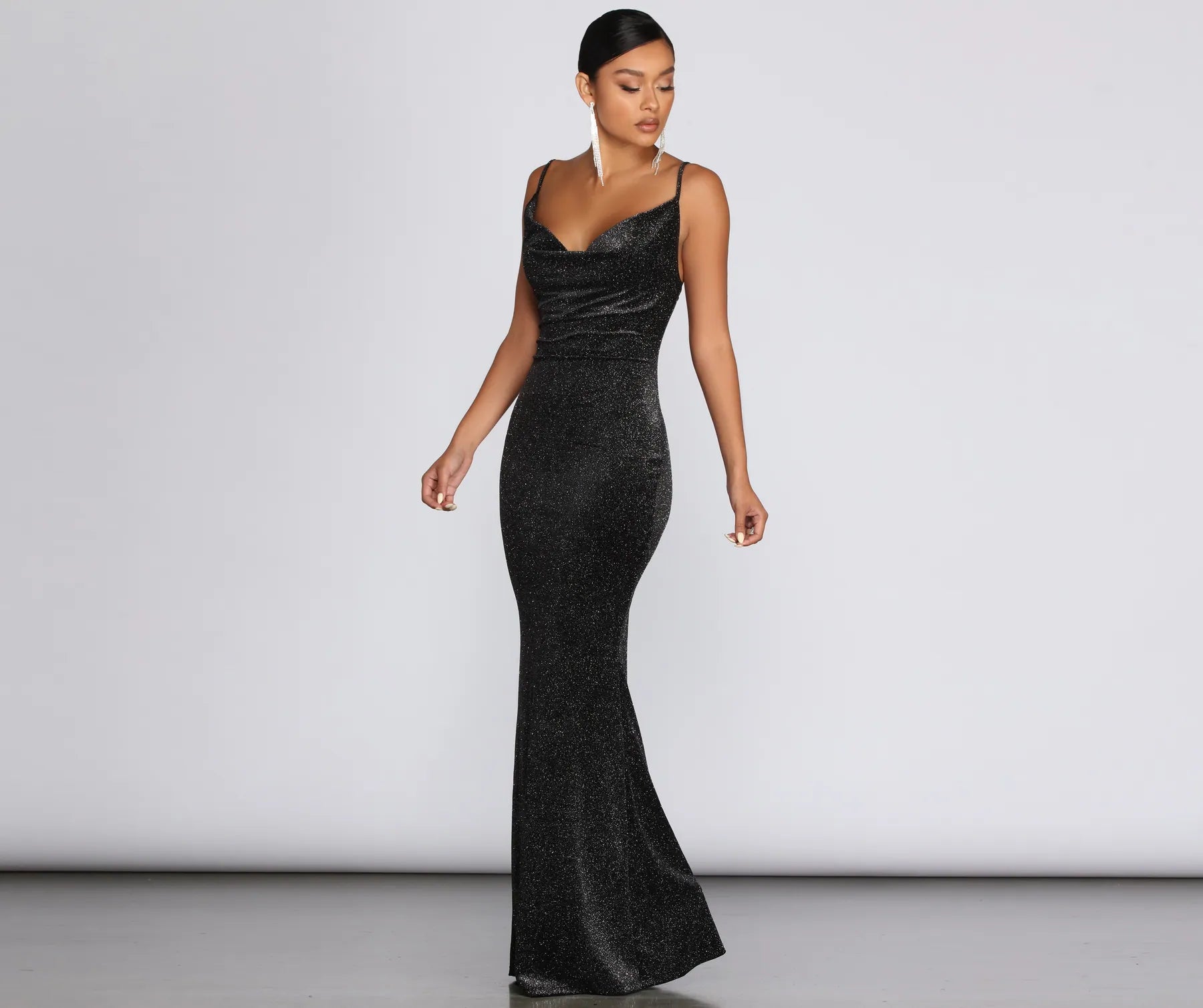 Olivia Formal Velvet Glitter Dress - Image 2