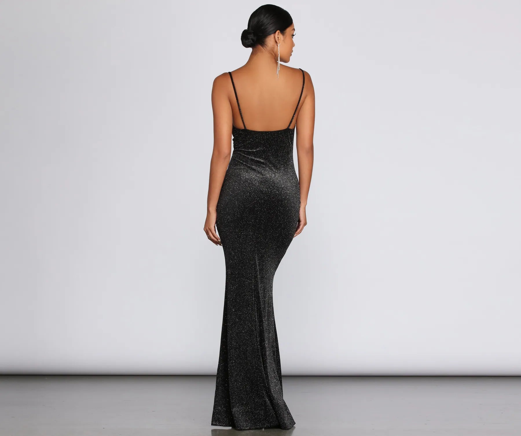 Olivia Formal Velvet Glitter Dress - Image 3