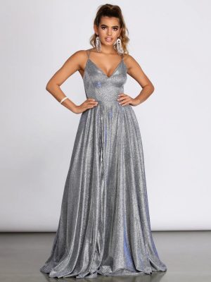 Olympia Glitter Full A-Line Dress
