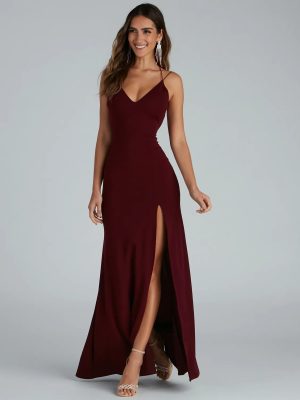 Chloe Lace-Up Back Formal Dress