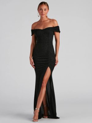 Meryl Formal Glitter Column Dress