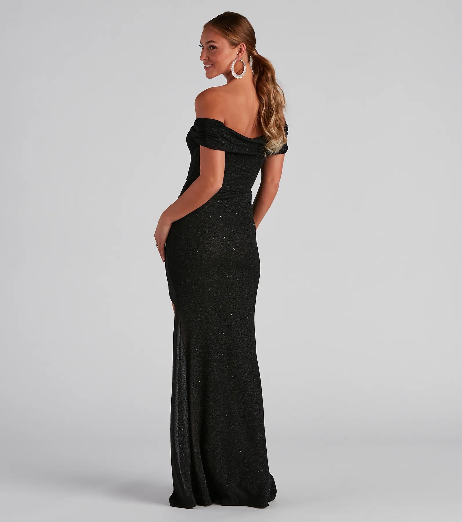 Meryl Formal Glitter Column Dress - Image 2