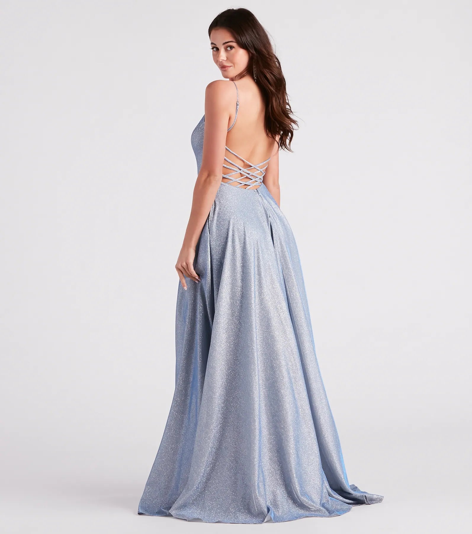 Sally Lattice Back A-Line Ball Gown - Image 2