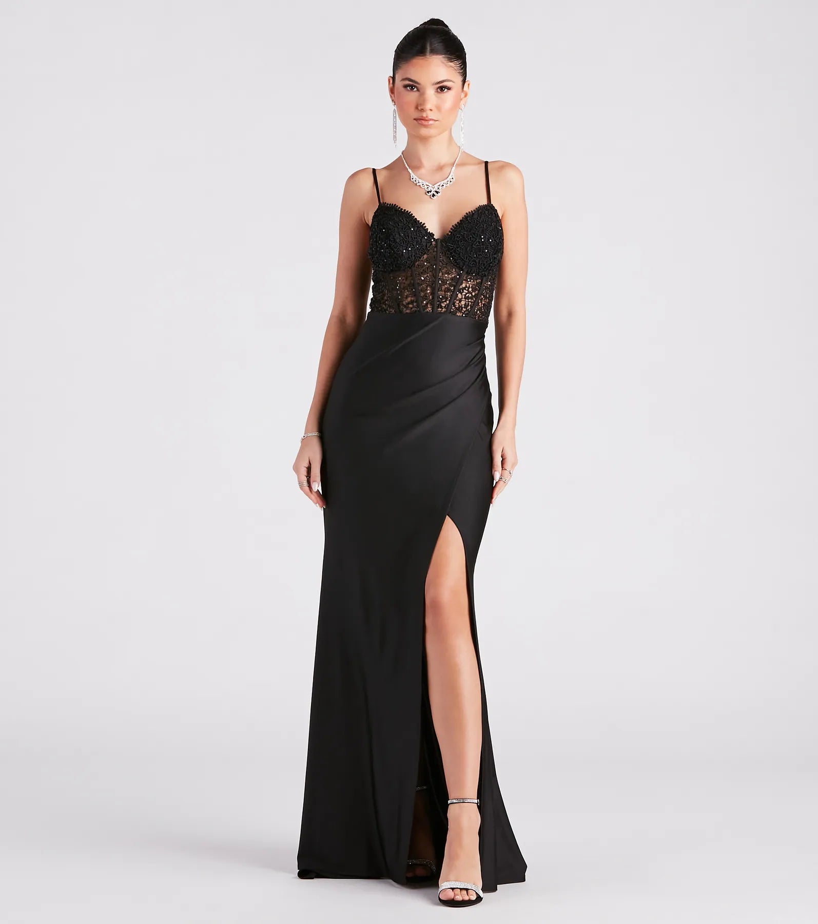 Everly Formal Lace Corset Mermaid Dress - Image 5