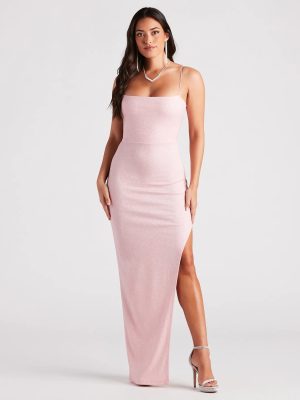 Mckayla Formal Glitter Strappy Back Dress