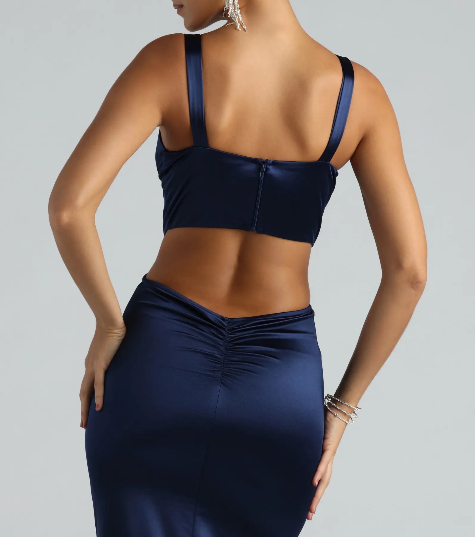 Sloane Satin Corset Formal Dress - Image 17