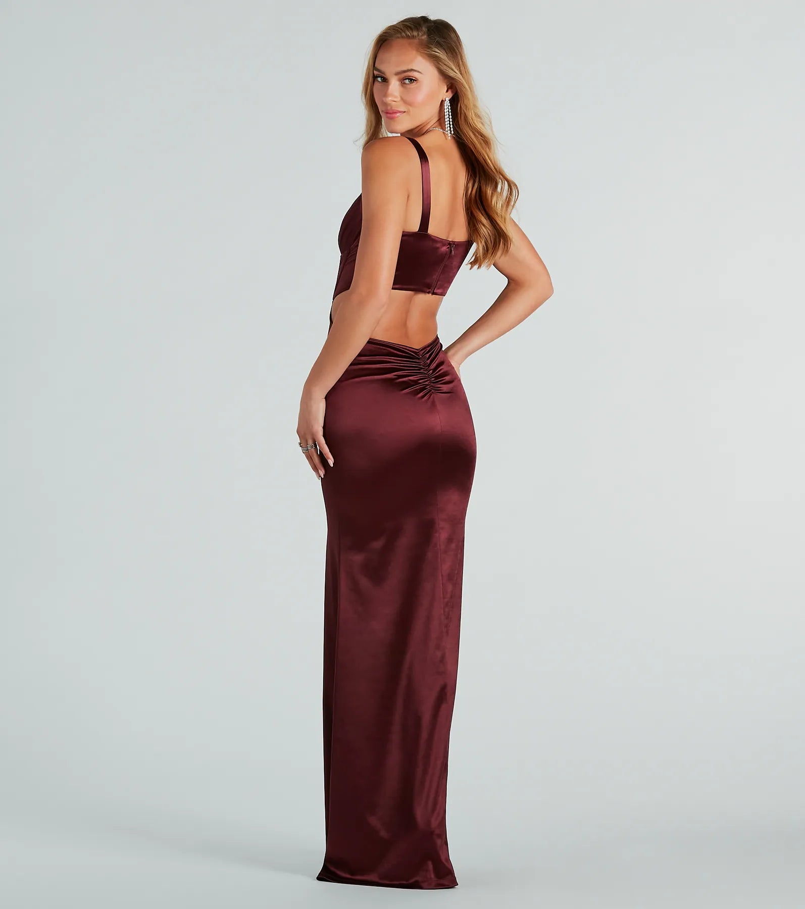 Sloane Satin Corset Formal Dress - Image 2