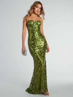 Sielle Bustier Mermaid Sequin Formal Dress