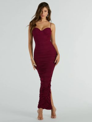 Margret Sweetheart Bodycon Mesh Long Formal Dress