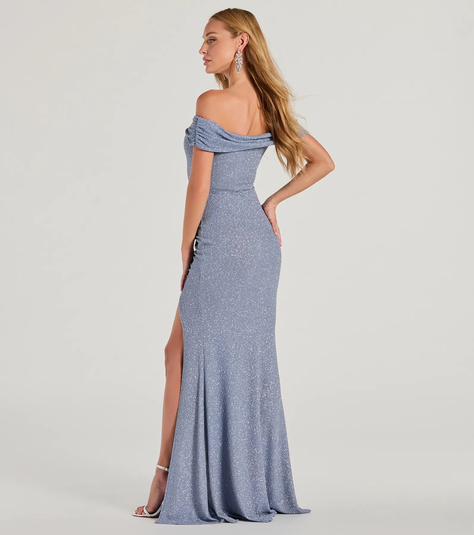 Meryl Formal Glitter Column Dress - Image 20