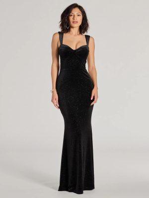 Veronica Glitter Velvet Mermaid Dress