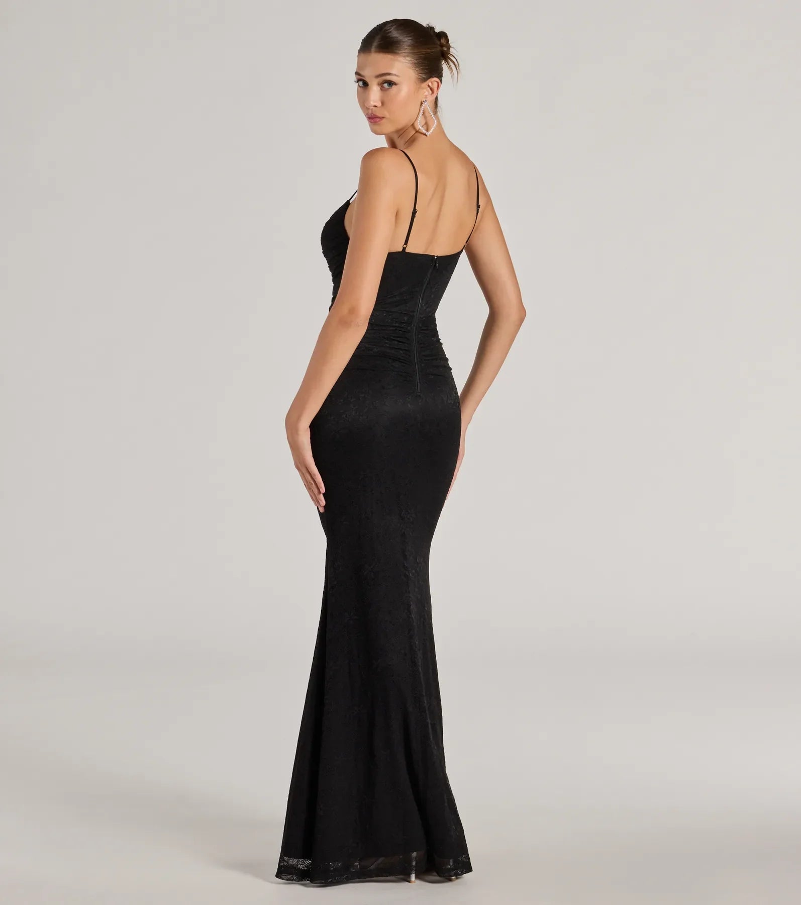 Lylah Lace Cowl Neck Mermaid Dress - Image 6