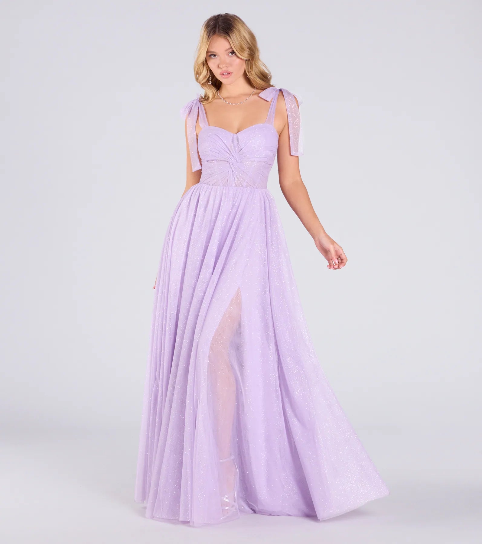 Ellery Glitter Tulle A-Line Formal Dress