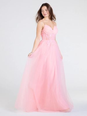 Alia Sequin Applique A-Line Tulle Formal Dress
