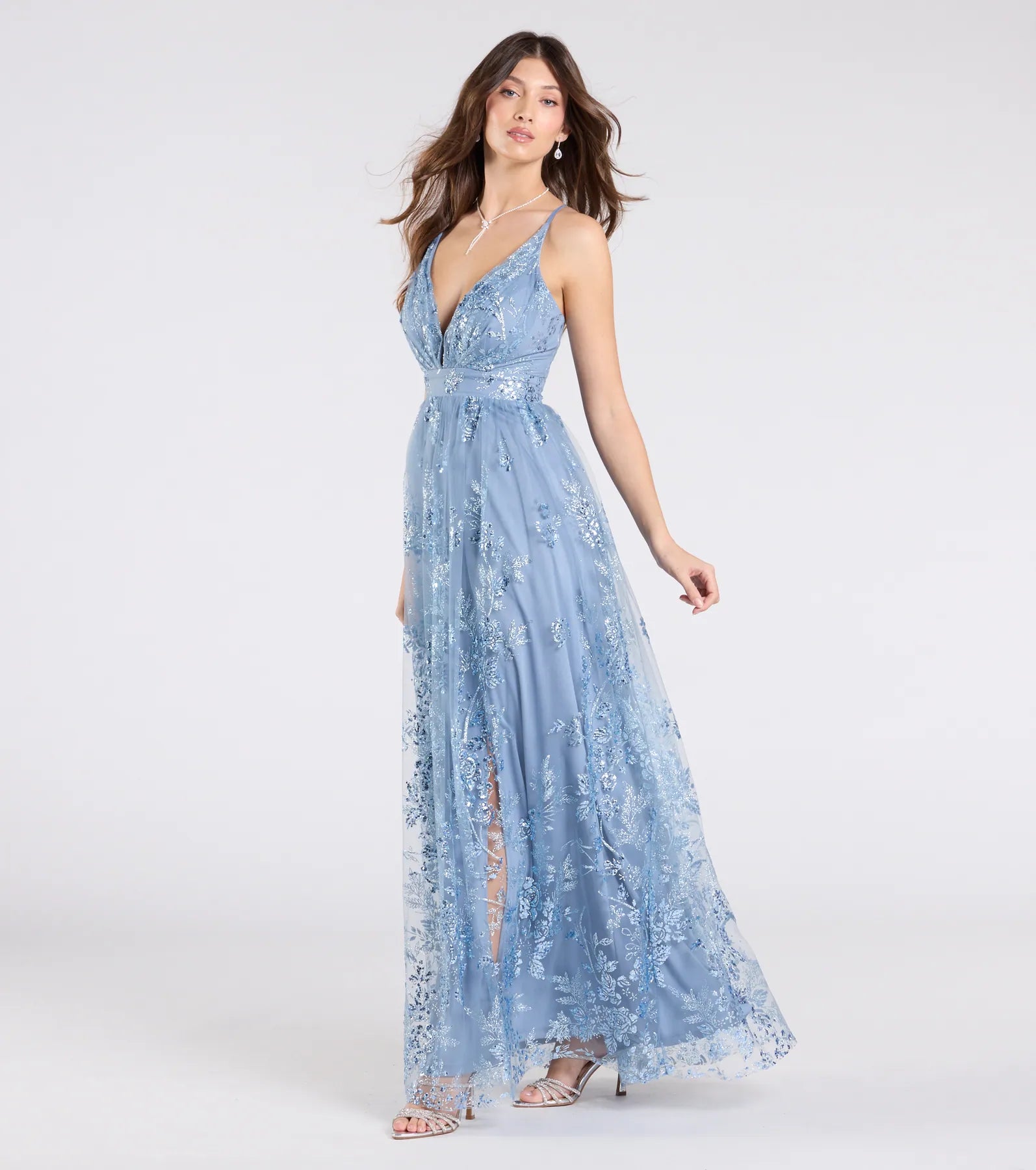 Ayva A-Line Glitter Sequin Tulle Formal Dress - Image 12