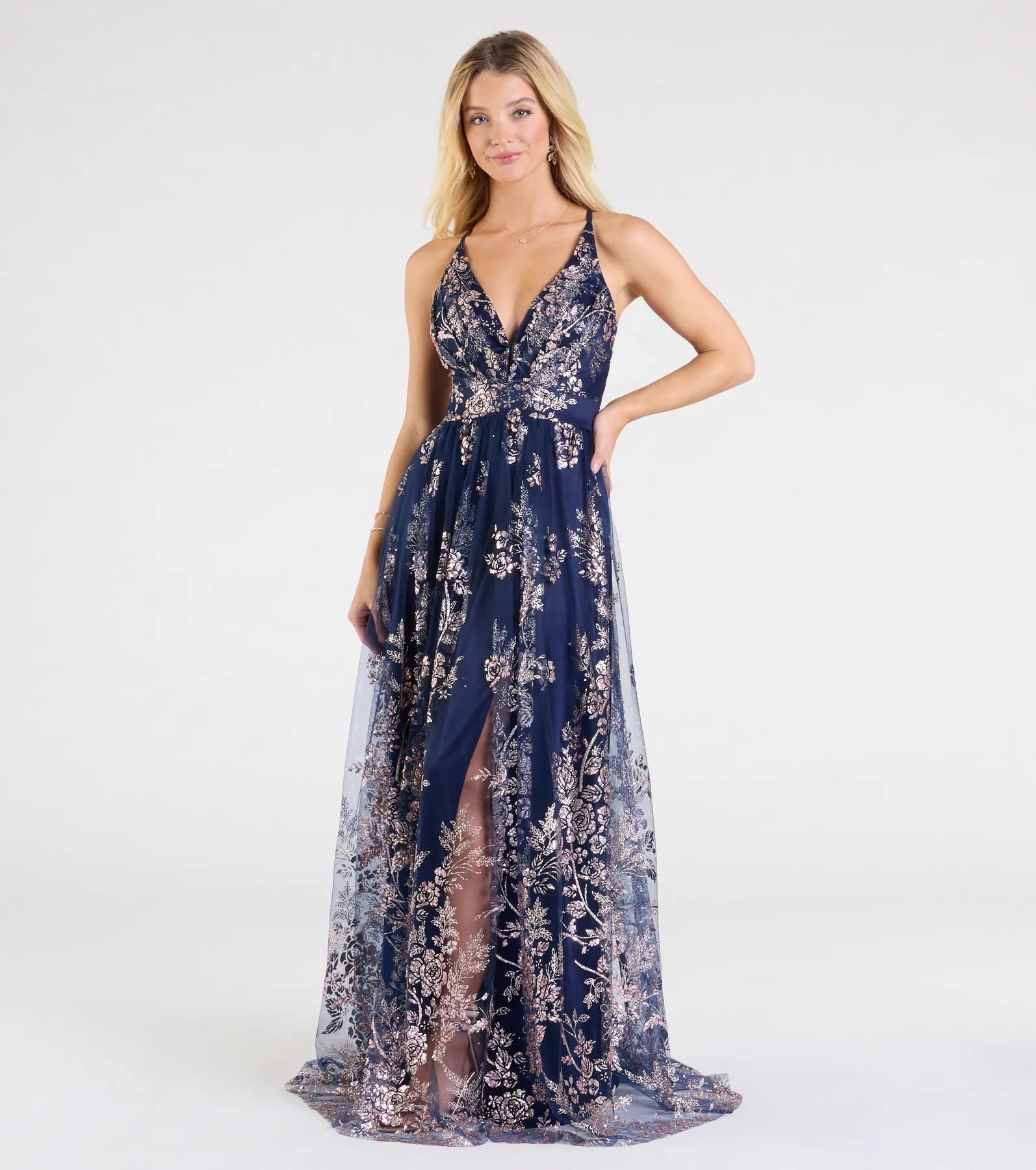 Ayva A-Line Glitter Sequin Tulle Formal Dress - Image 16