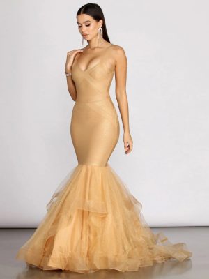 Corina Formal Bandage Tulle Dress