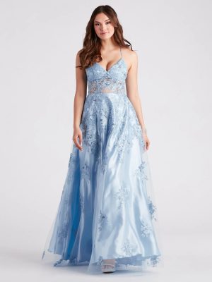 Willow Floral Embroidered Ball Gown
