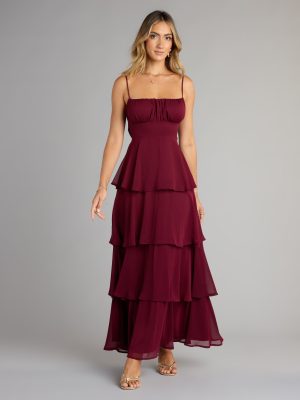 Evening Soirée Chiffon Maxi Dress