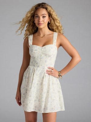 Princess Era Floral Skater Dress