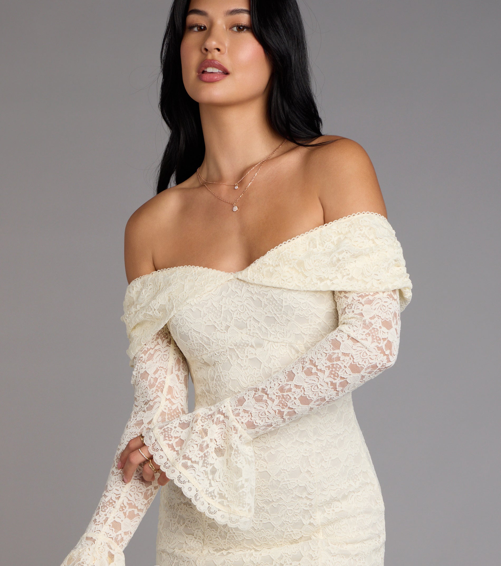 Forever Romantic Lace Mini Dress - Image 3