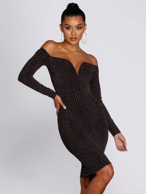 Lit In Lurex Midi Dress