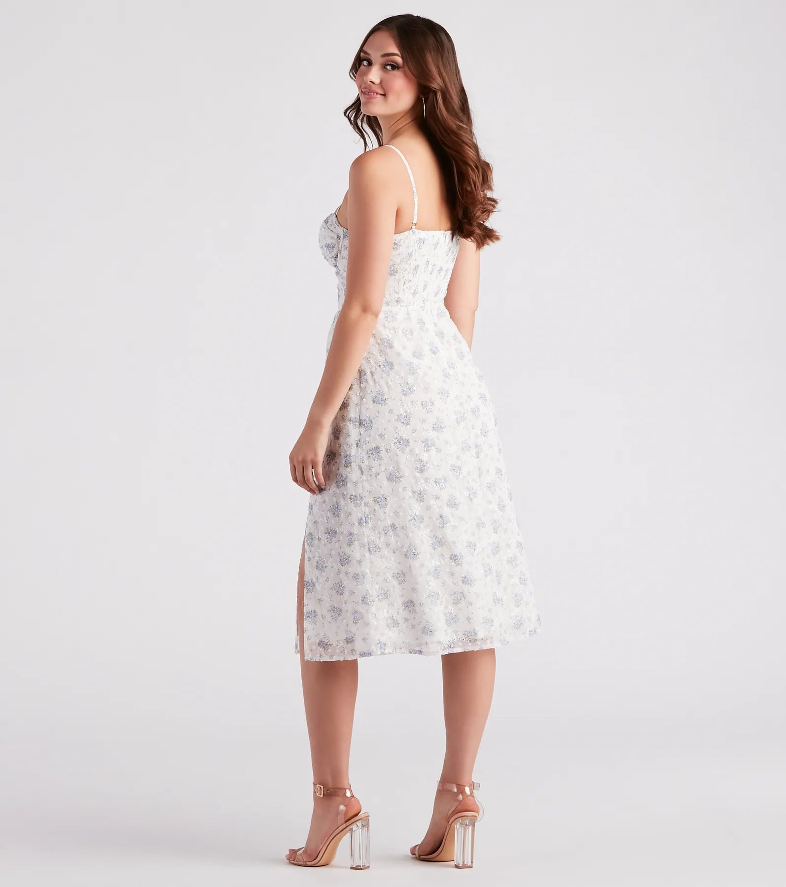 Floral Day Dream Chiffon Midi Dress - Image 2