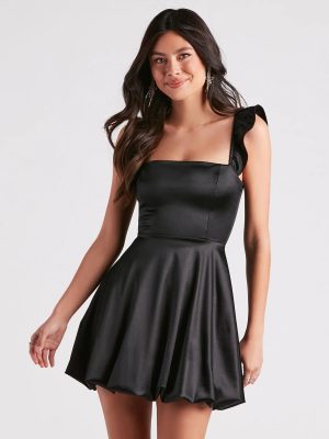 Classic Girl Satin Skater Bubble Dress