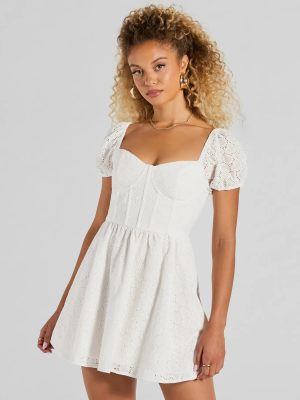 Compliment Collector Corset Eyelet Skater Dress