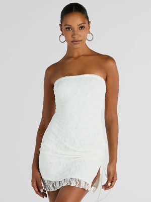 Swoon Over You Strapless Lace Mini Dress