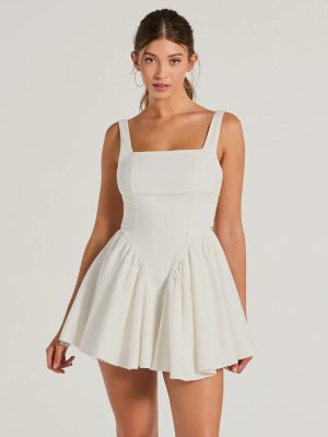 Stunning Sweetie Open Back Bow Skater Dress