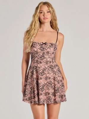 Sweet Flirt Floral Lace Skater Dress