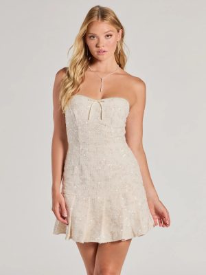 Charming Radiance Drop Waist Sequin Mini Dress