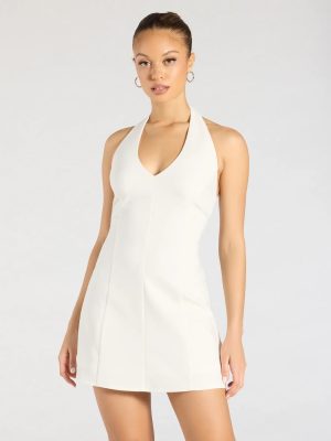 Chic Event Halter A-Line Mini Dress
