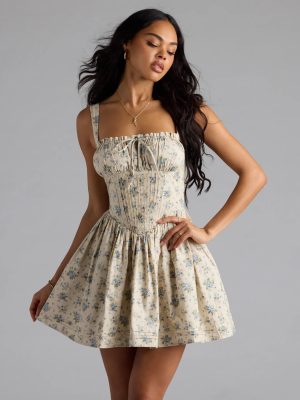 Feeling Pretty Cute Floral Skater Short Dress
