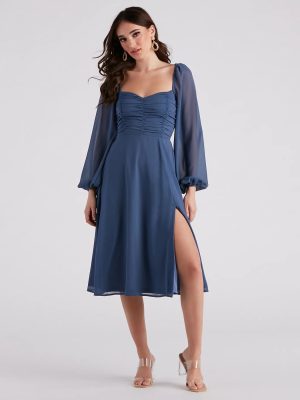 Effortlessly Pretty Chiffon Midi Dress