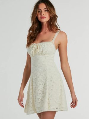 Awaken Beauty A-Line Lace Short Dress