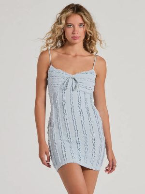 Express Your Style V-Neck Ruffle Bodycon Mini Dress