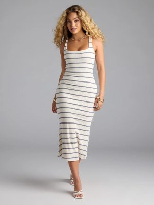 Pretty Picture Striped Midi Dress