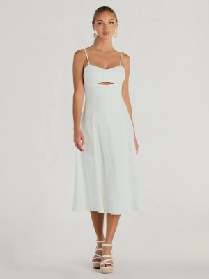 Flawless Beauty Cutout A-Line Midi Dress