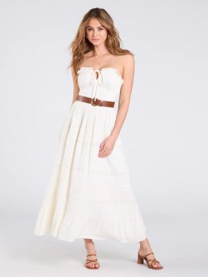 Breezy Chic Belted A-Line Maxi Dress