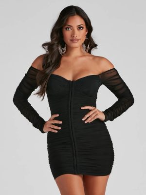 Flirty And Chic Mesh Mini Dress