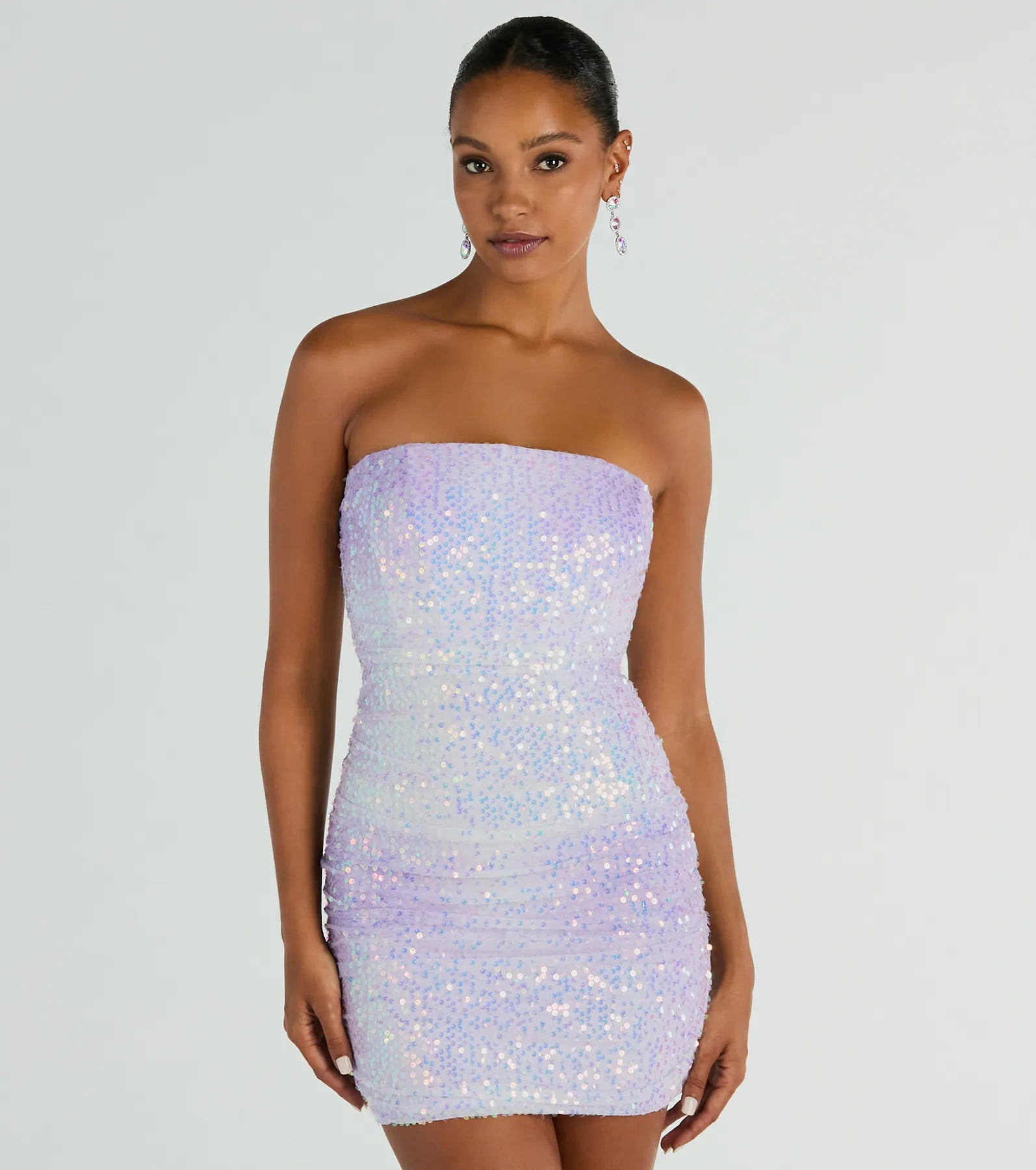 Enchanting Muse Iridescent Sequin Mini Dress - Image 9