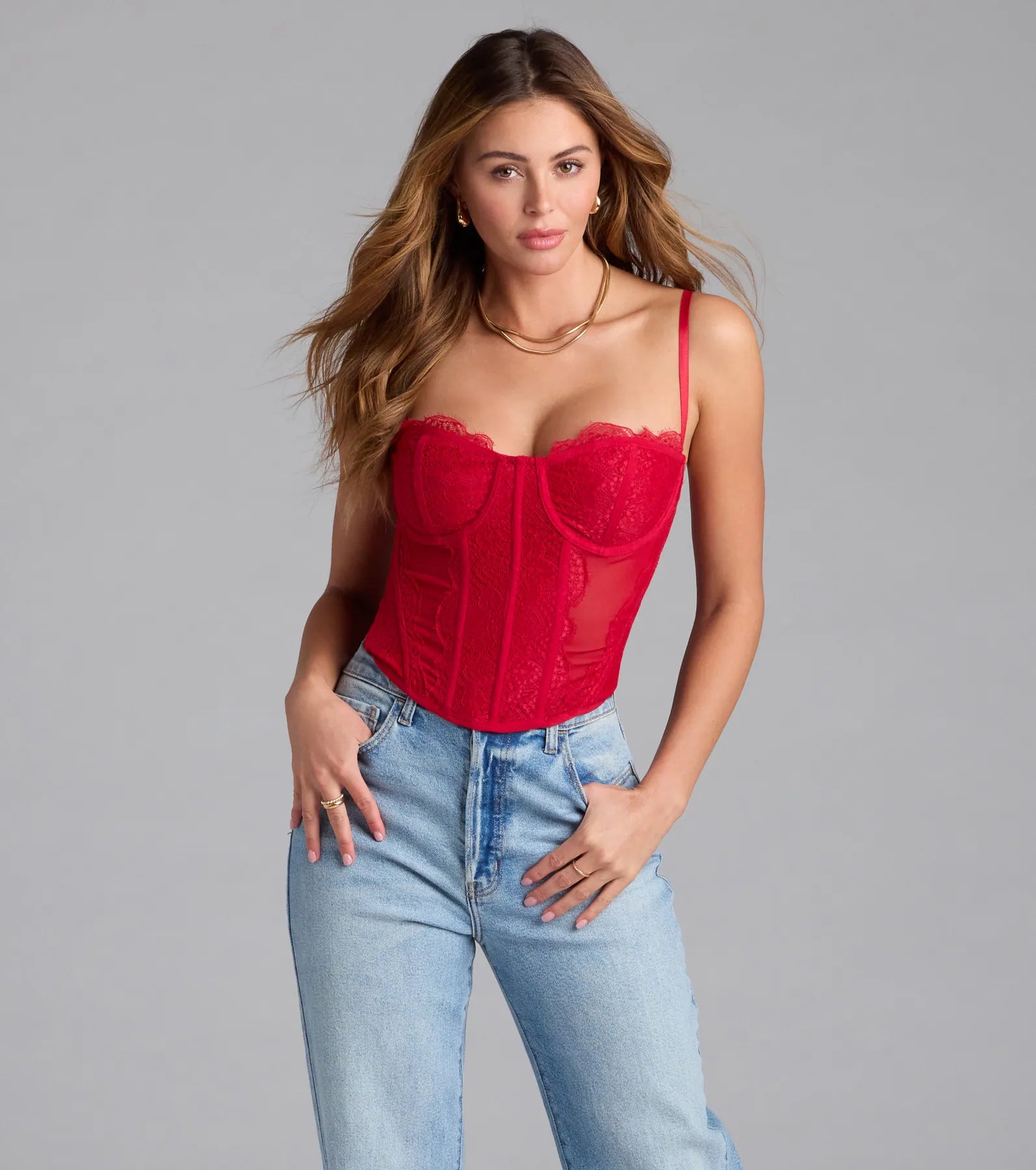Total Bombshell Lace Corset Top - Image 16