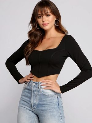 Feeling Glam Crepe Crop Top