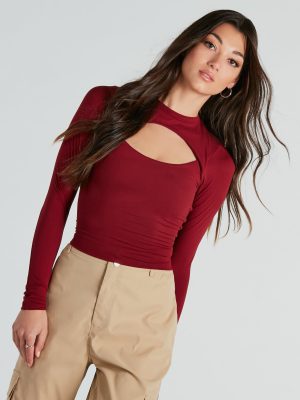 Cool-Girl Energy Cutout Long Sleeve Top