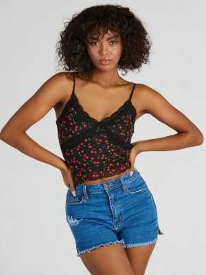 Taste Of Cherry Lace Cami Tank Top