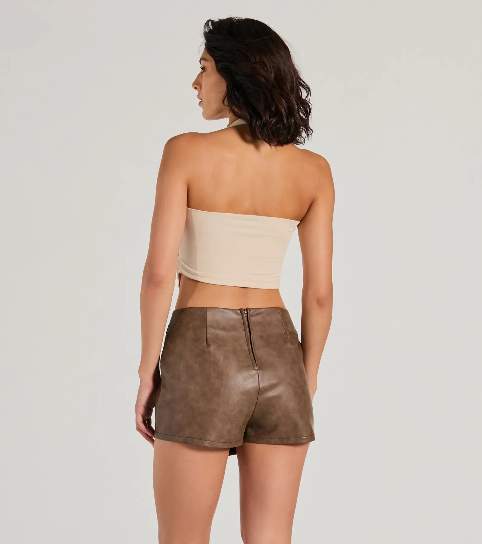 Country Feels Belted Halter Crop Top - Image 6